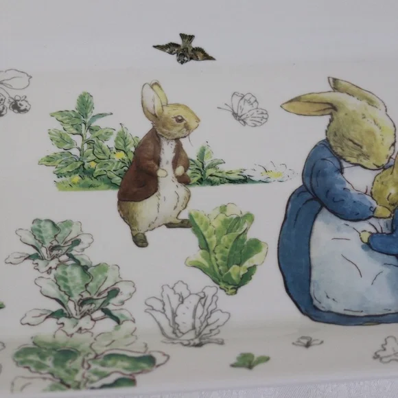 BEATRIX POTTER PETER BUNNY RABBIT EASTER RECTANGULAR SERVING PLATTER - NEW - Picture 3 of 6